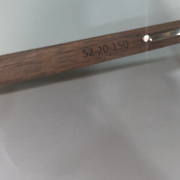 OPTI WOOD PINK TINTED ROUND FRAMES WITH INNER GOLD TRIM - Picture 9 of 9